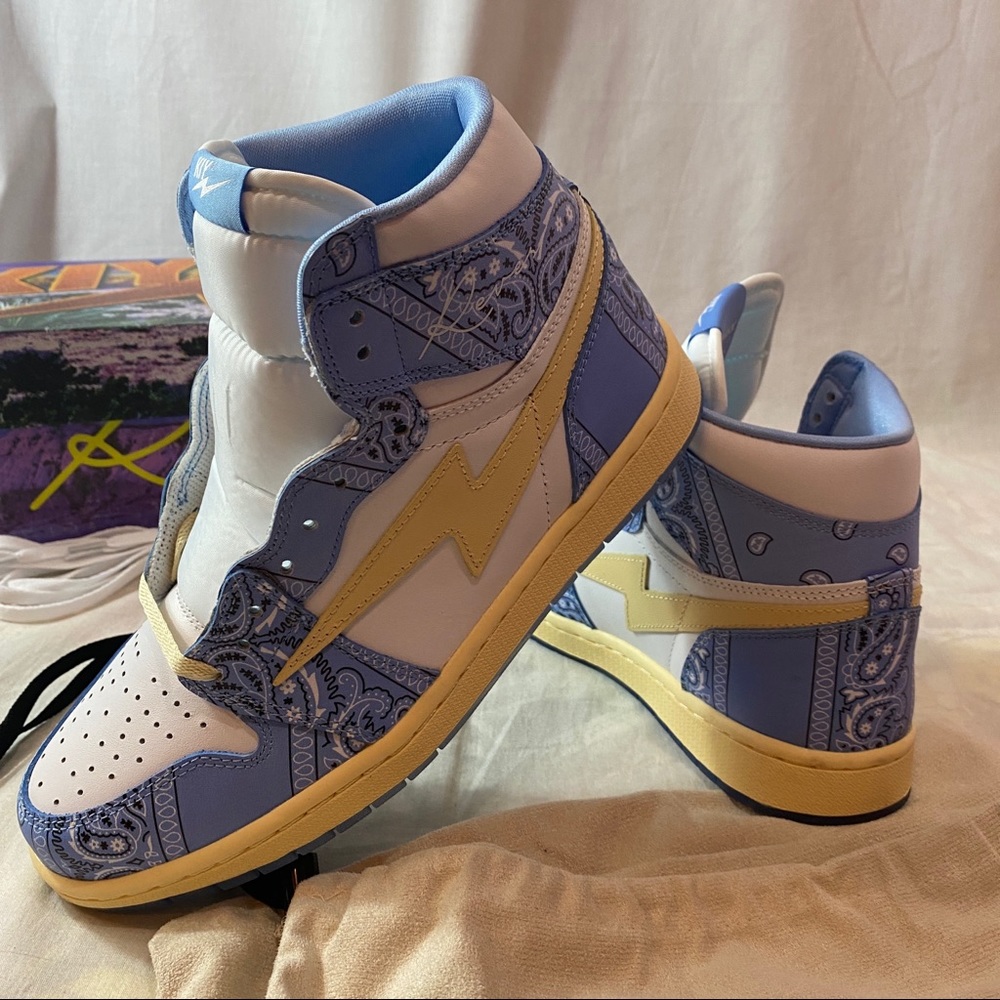 Paris Reeves Air Kiy ‘85 Size 8.5 Blue Bandana Kool Kiy Pop Up Release RARE - Picture 3 of 9